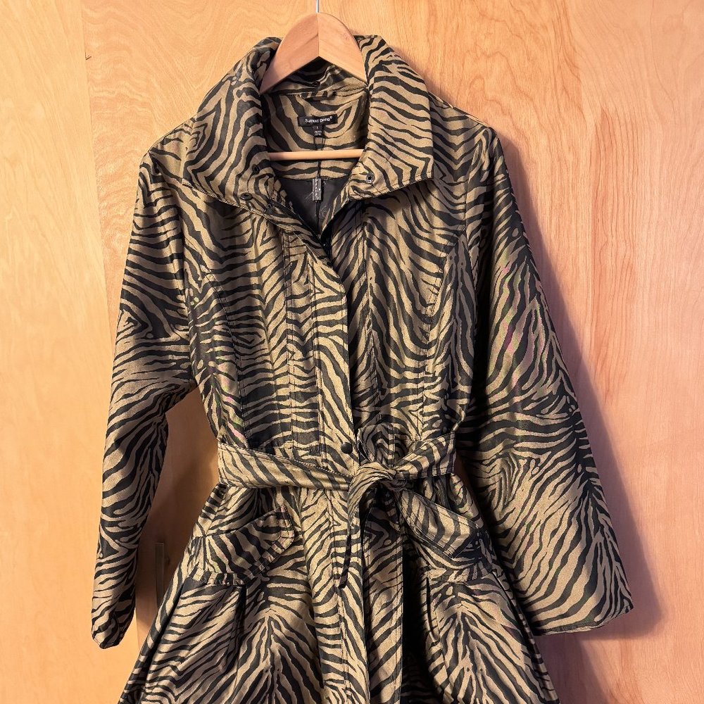 NWT Beautiful Samuel Dong Animal Print Coat Size Large